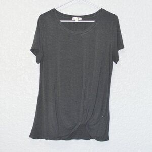 Womens Nine Britton Grey T-shirt Size L (95% rayon//5% spandex)